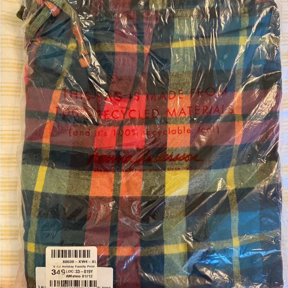 Hanna Andersson Rainbow Plaid Flannel Pajama Pants